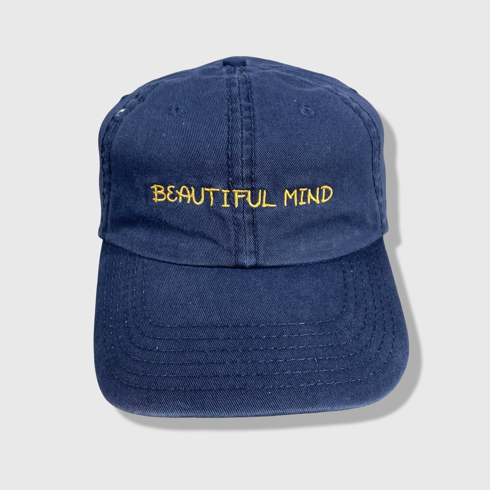 OTTO Beautiful Mind Hat Mens OS Navy Blue Streetwear Minimalist Dad Cap Concert